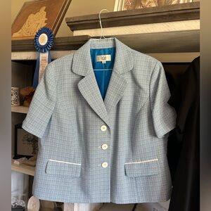 Blue and white blazer le suit size 24W